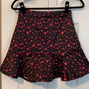 Heart print skirt